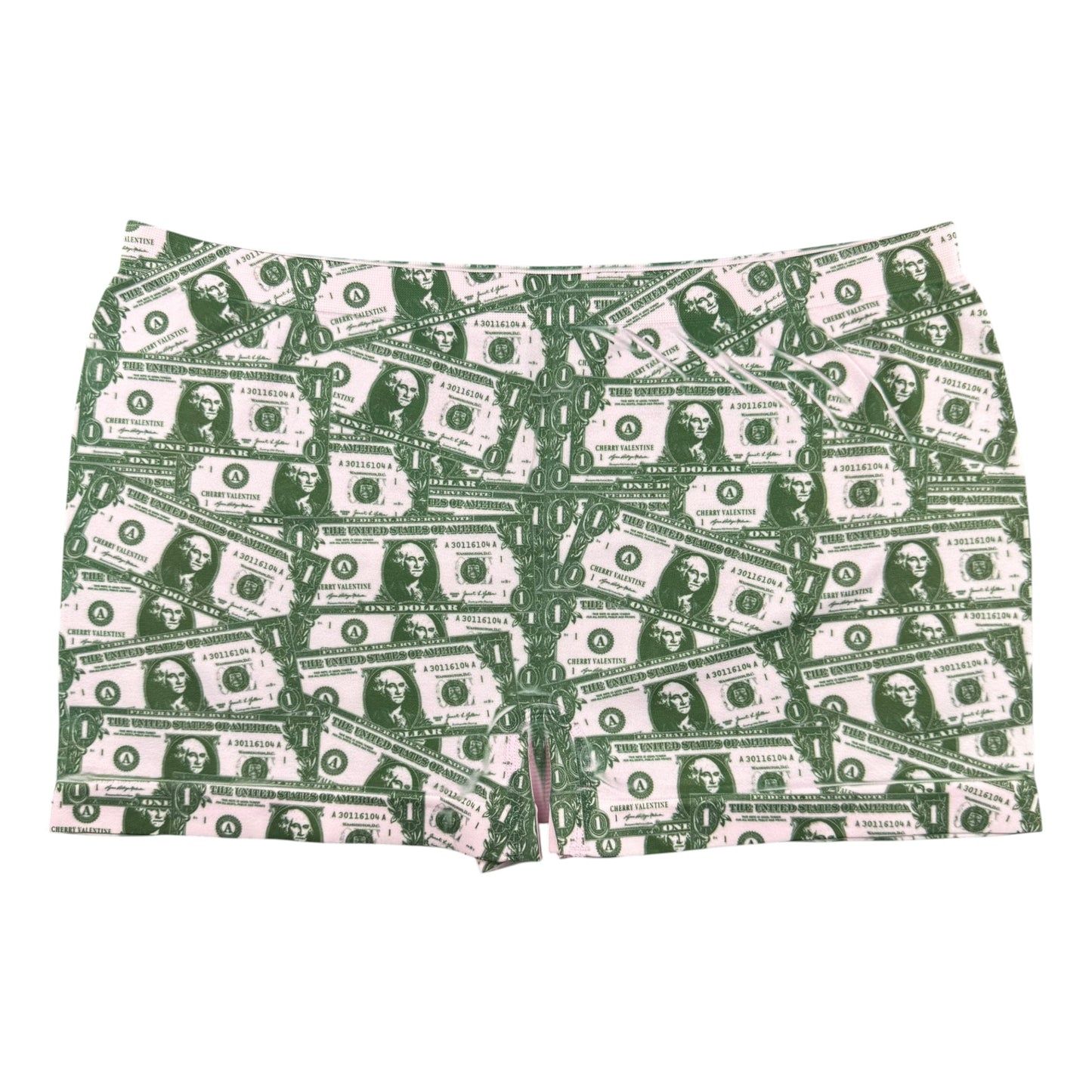 DOLLAR BILL PINK BOY SHORT UNDIES - L