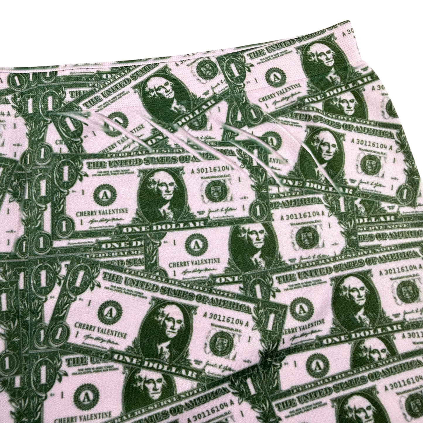 DOLLAR BILL PINK BOY SHORT UNDIES - L