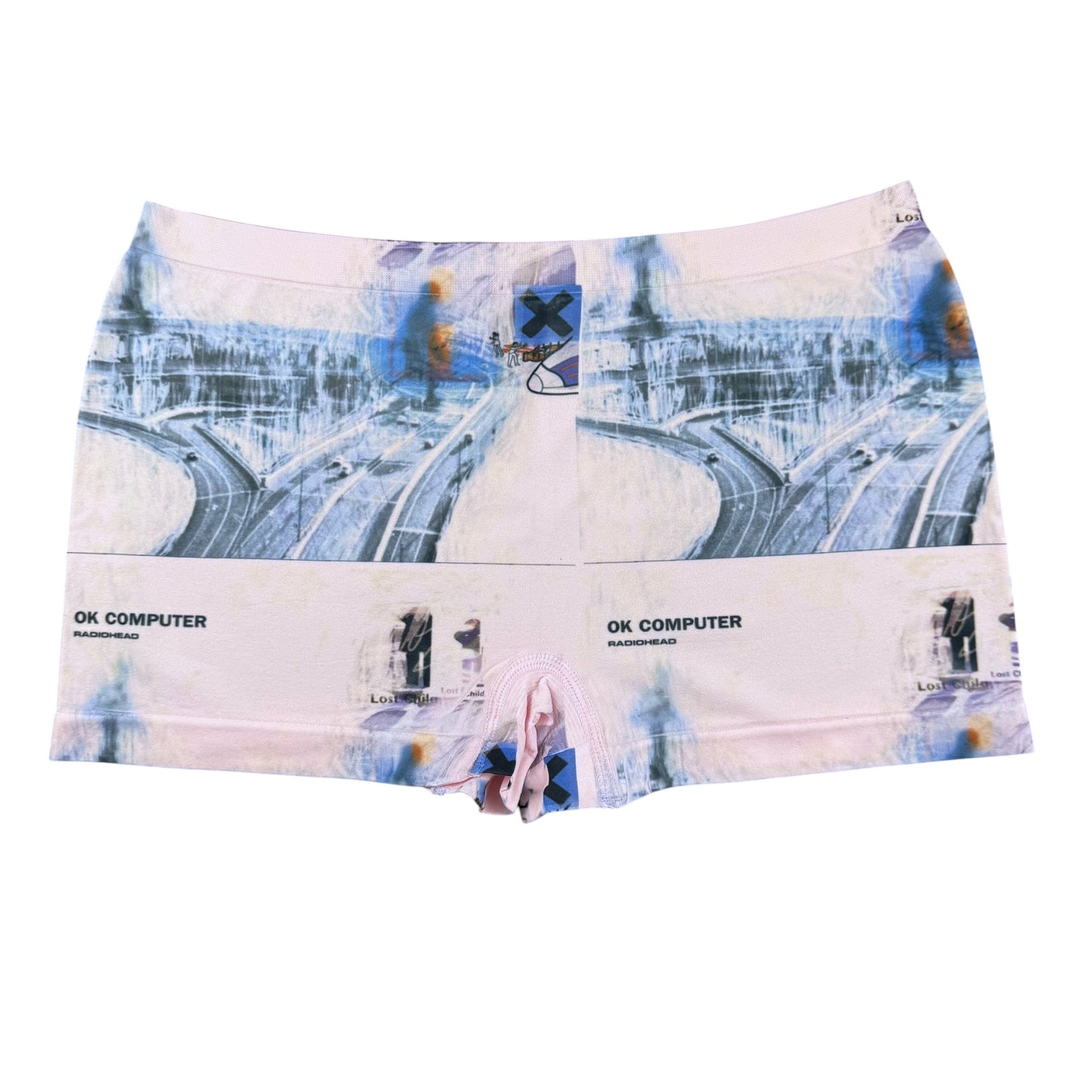 OK COMPUTER PINK BOY SHORT UNDIES - M