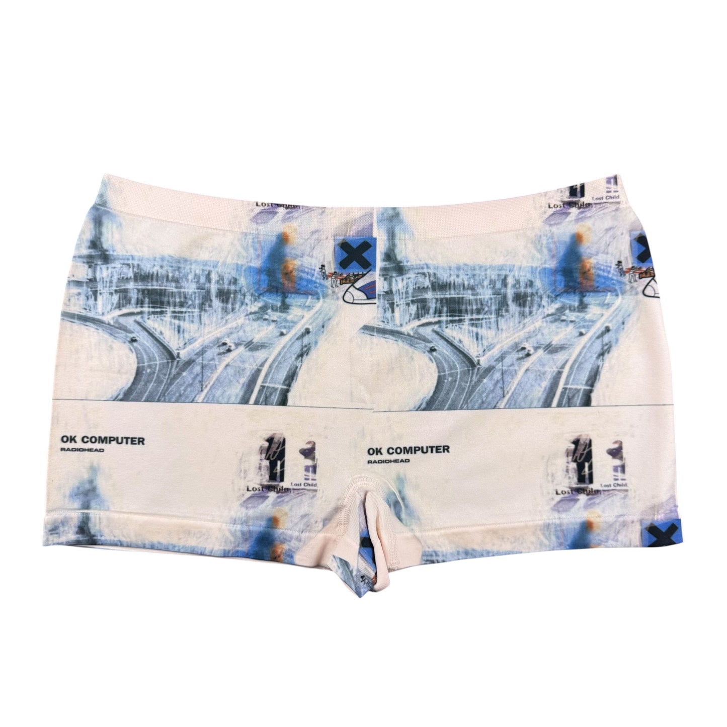 OK COMPUTER PINK BOY SHORT UNDIES - L