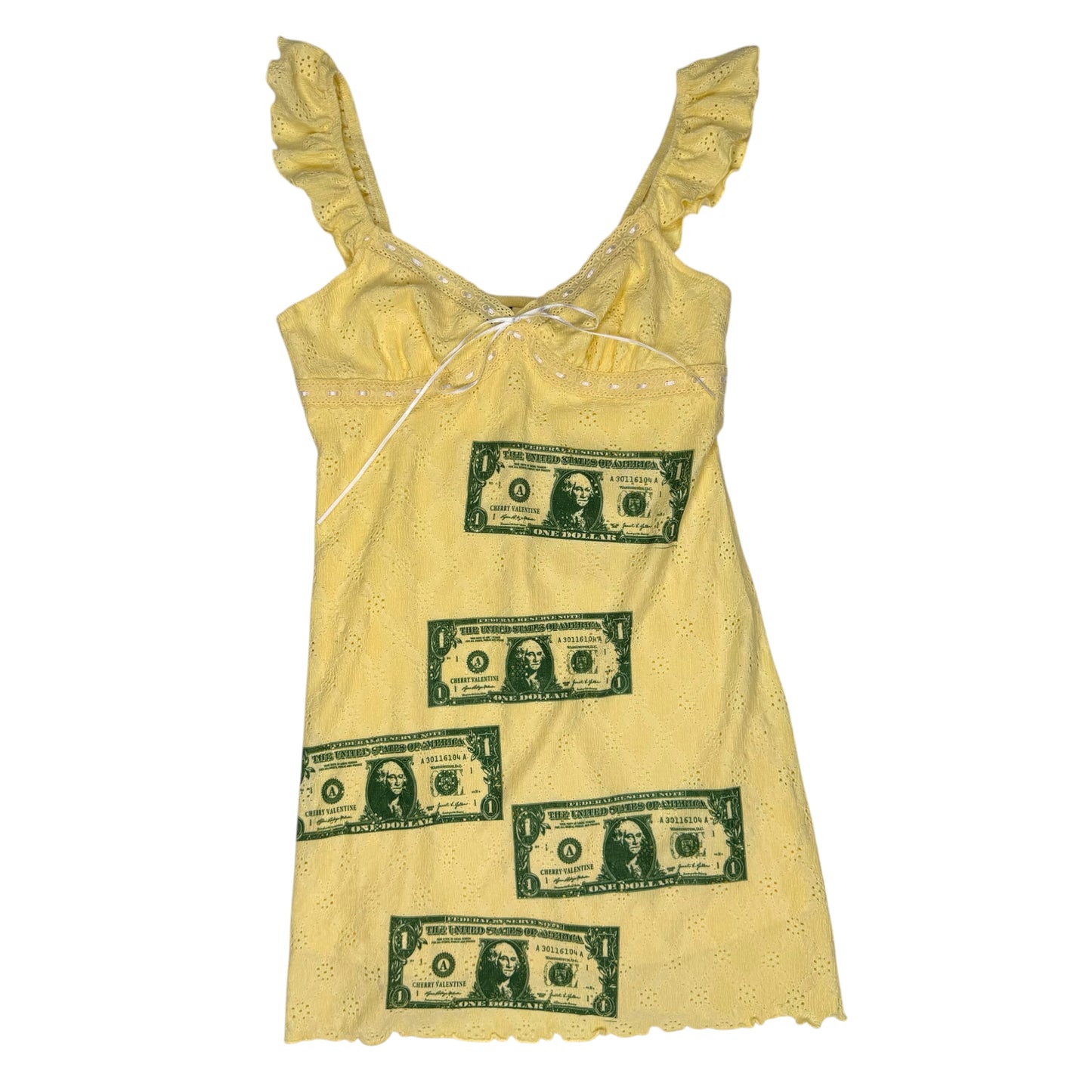 DOLLAR BILLS YELLOW DRESS - S