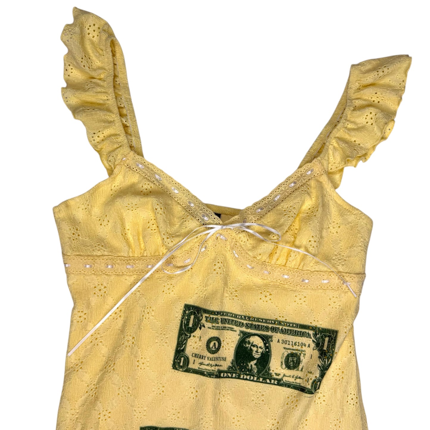 DOLLAR BILLS YELLOW DRESS - S