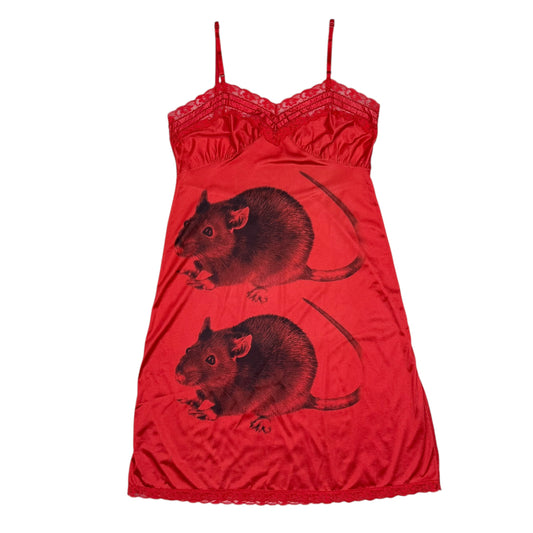 RAT 2 RED LACE DRESS - M