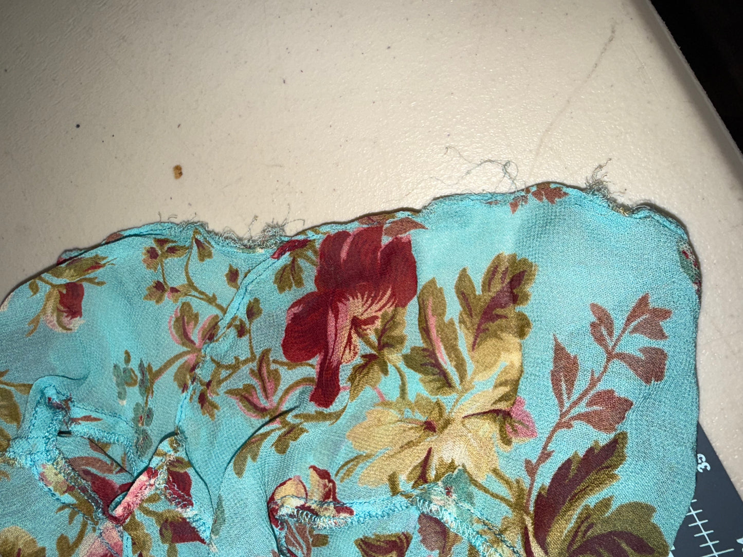 VINTAGE BLUE AND FUCHSIA FLORAL SLEEVELESS DRESS l PARADISE NY l L
