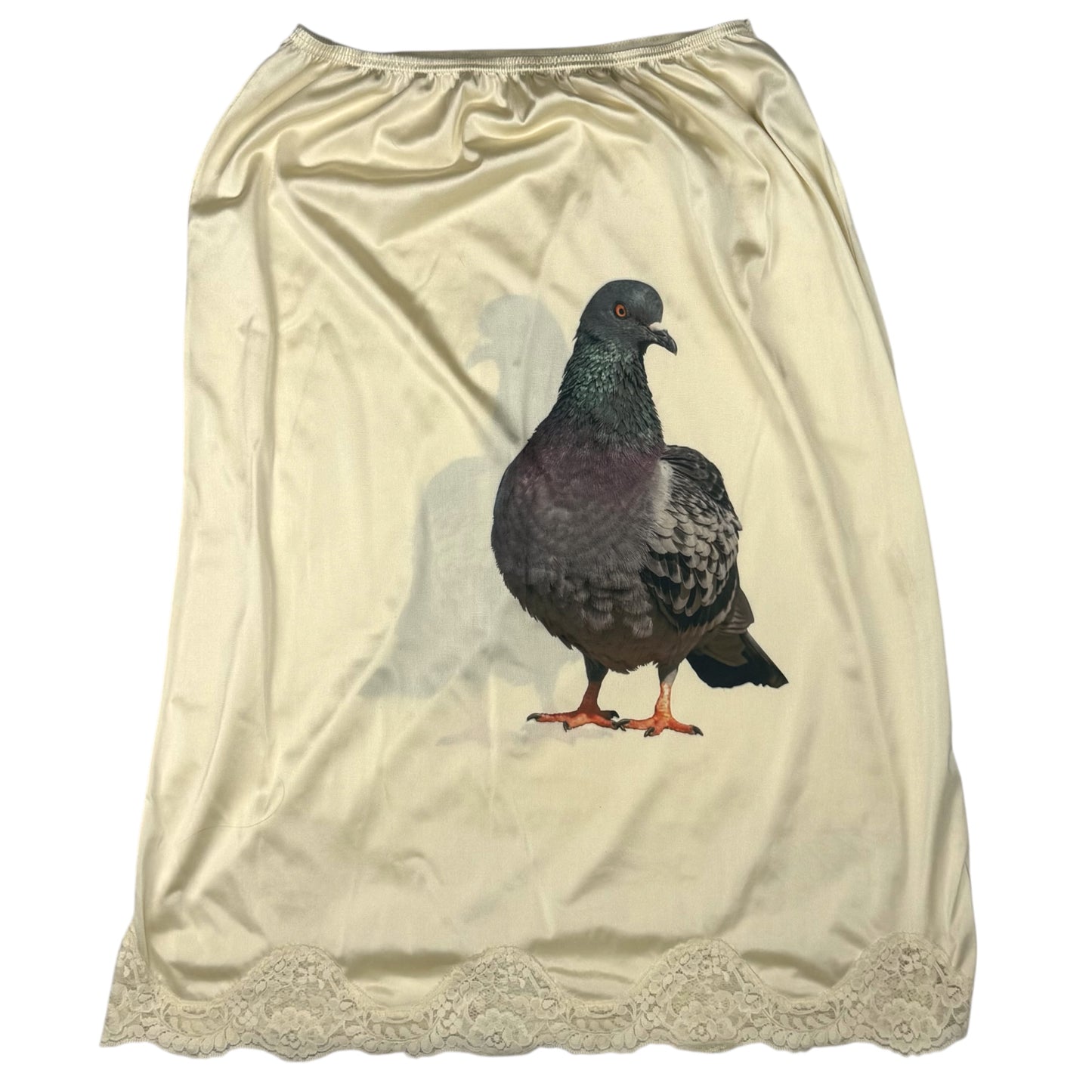 PIGEON CREAM LACE SKIRT - M