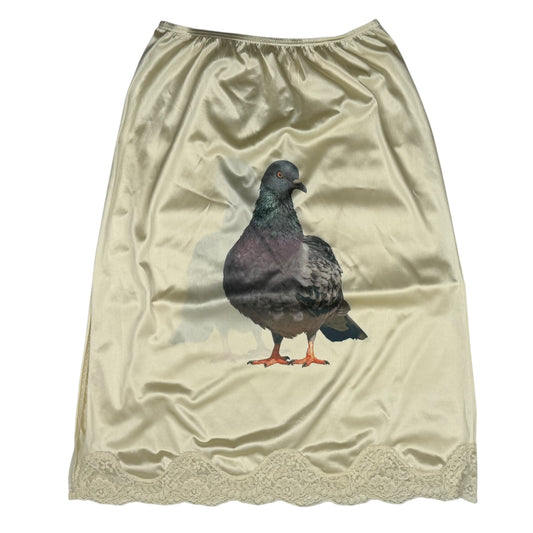 PIGEON CREAM LACE SKIRT - M