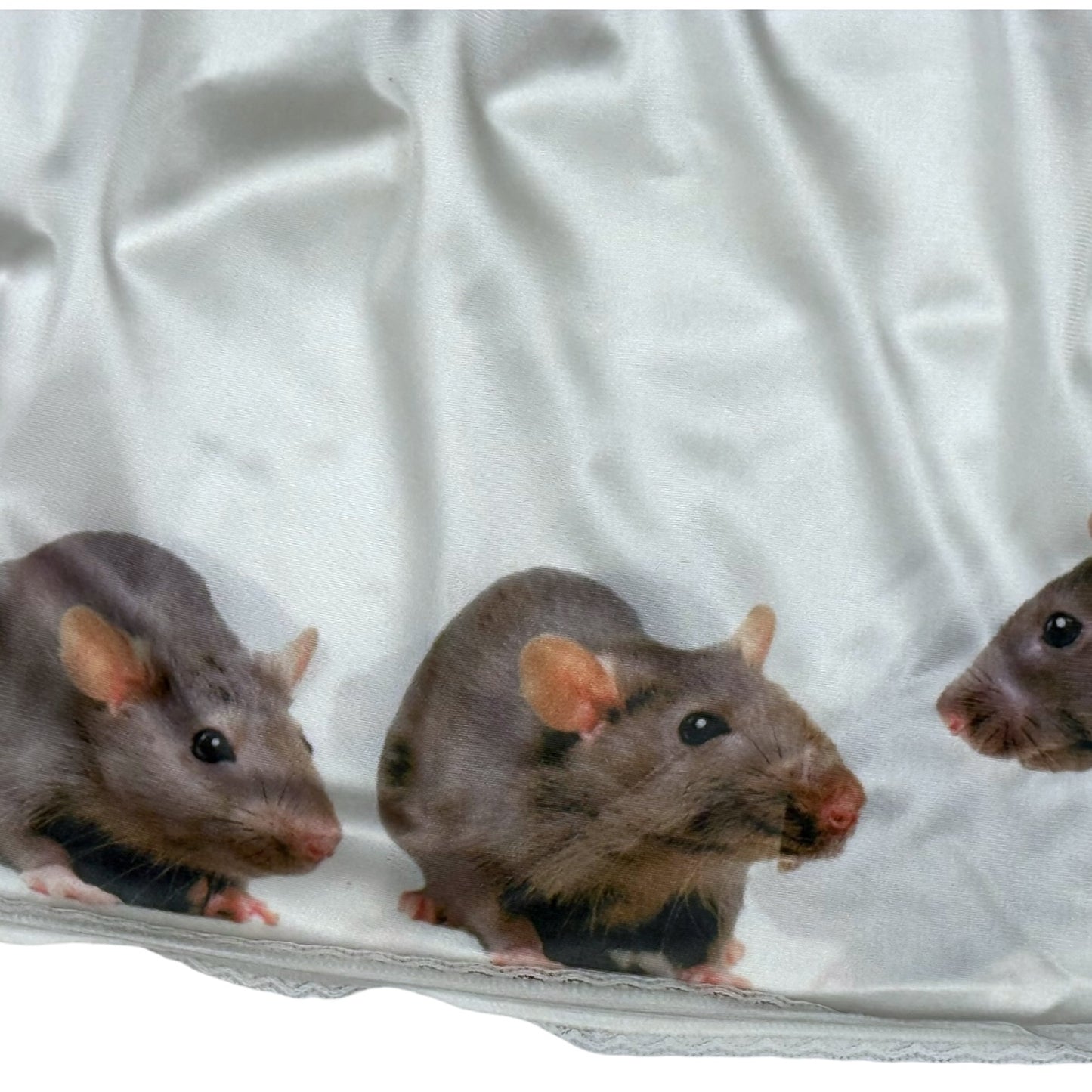 RAT LINE UP WHITE MINI SKIRT - L