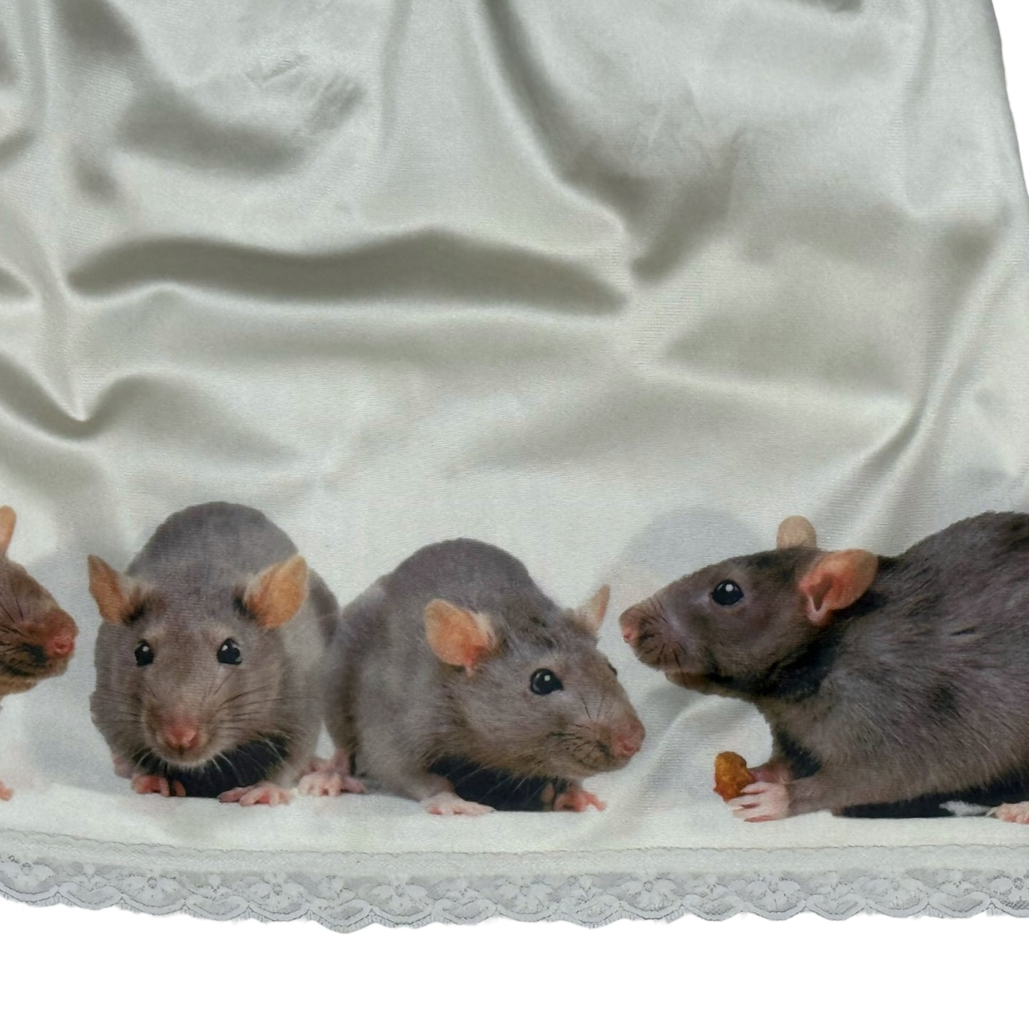 RAT LINE UP WHITE MINI SKIRT -M