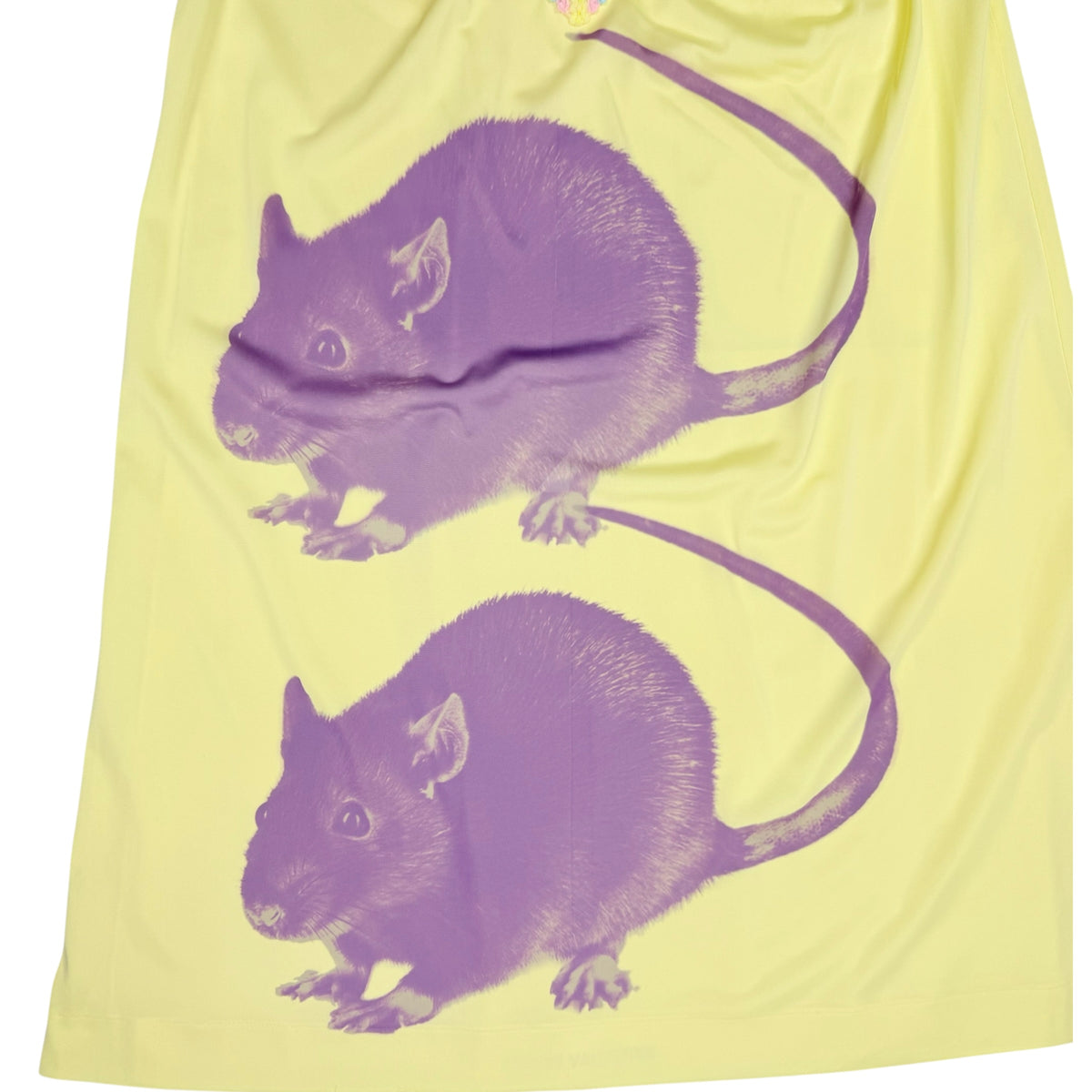 PURPLE BIG RAT YELLOW SHIFT DRESS - M/L