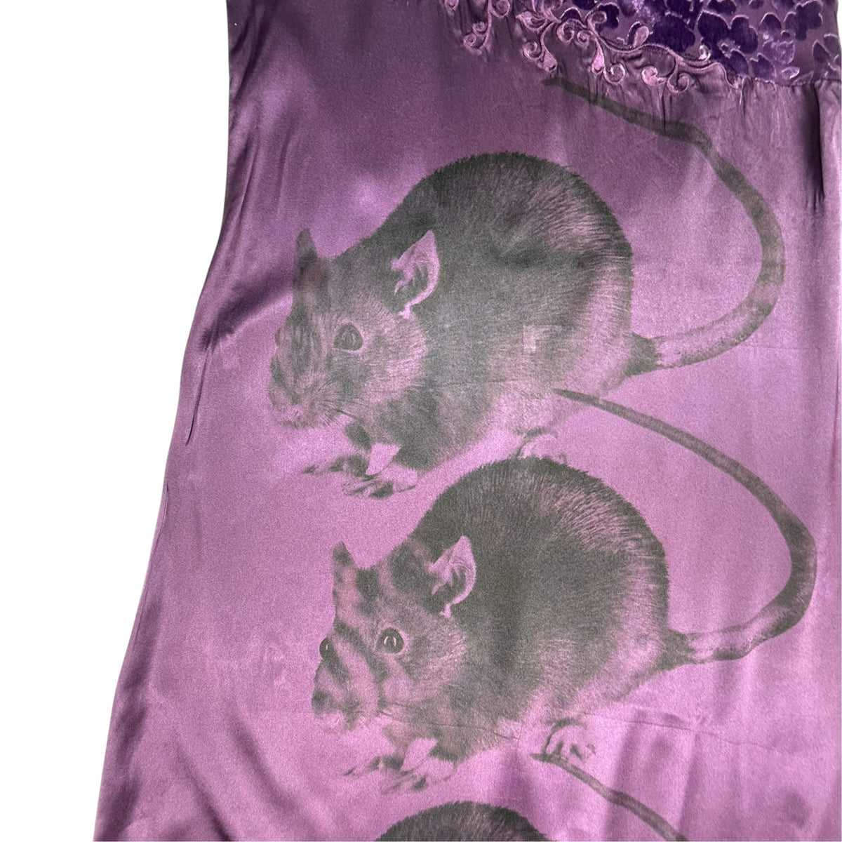 BIG RAT PURPLE FLORAL SLIP DRESS - M