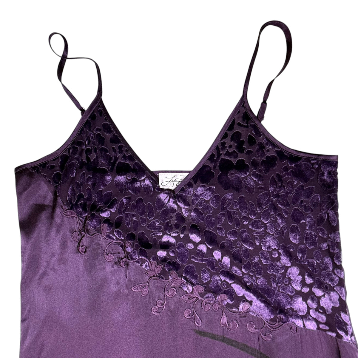 BIG RAT PURPLE FLORAL SLIP DRESS - M
