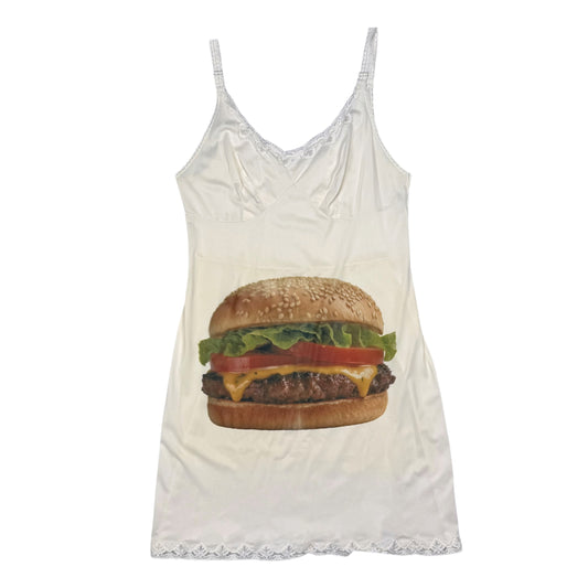 CHEESEBURGER WHITE LACE DRESS - M