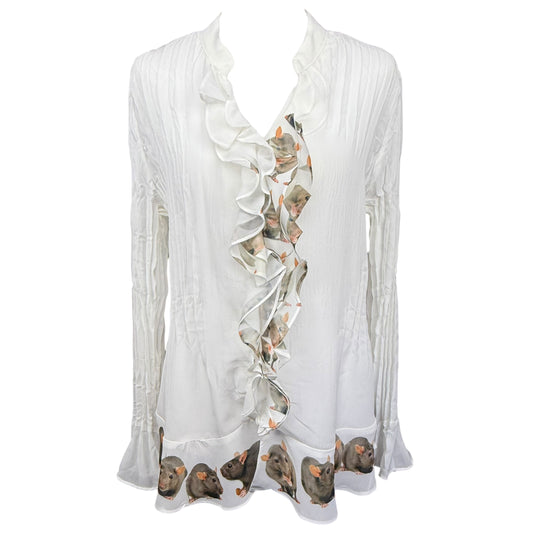 ROMANTIC RAT RUFFLE BLOUSE - XL