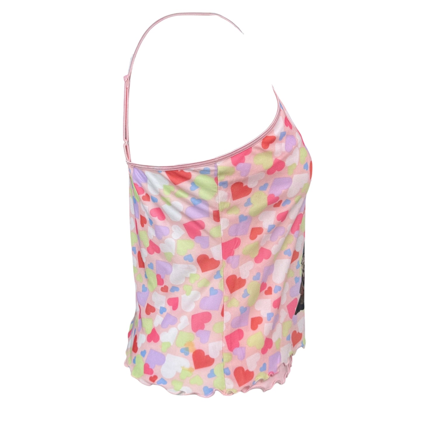 CUTESY PIGEON PINK HEART TANK - S/M