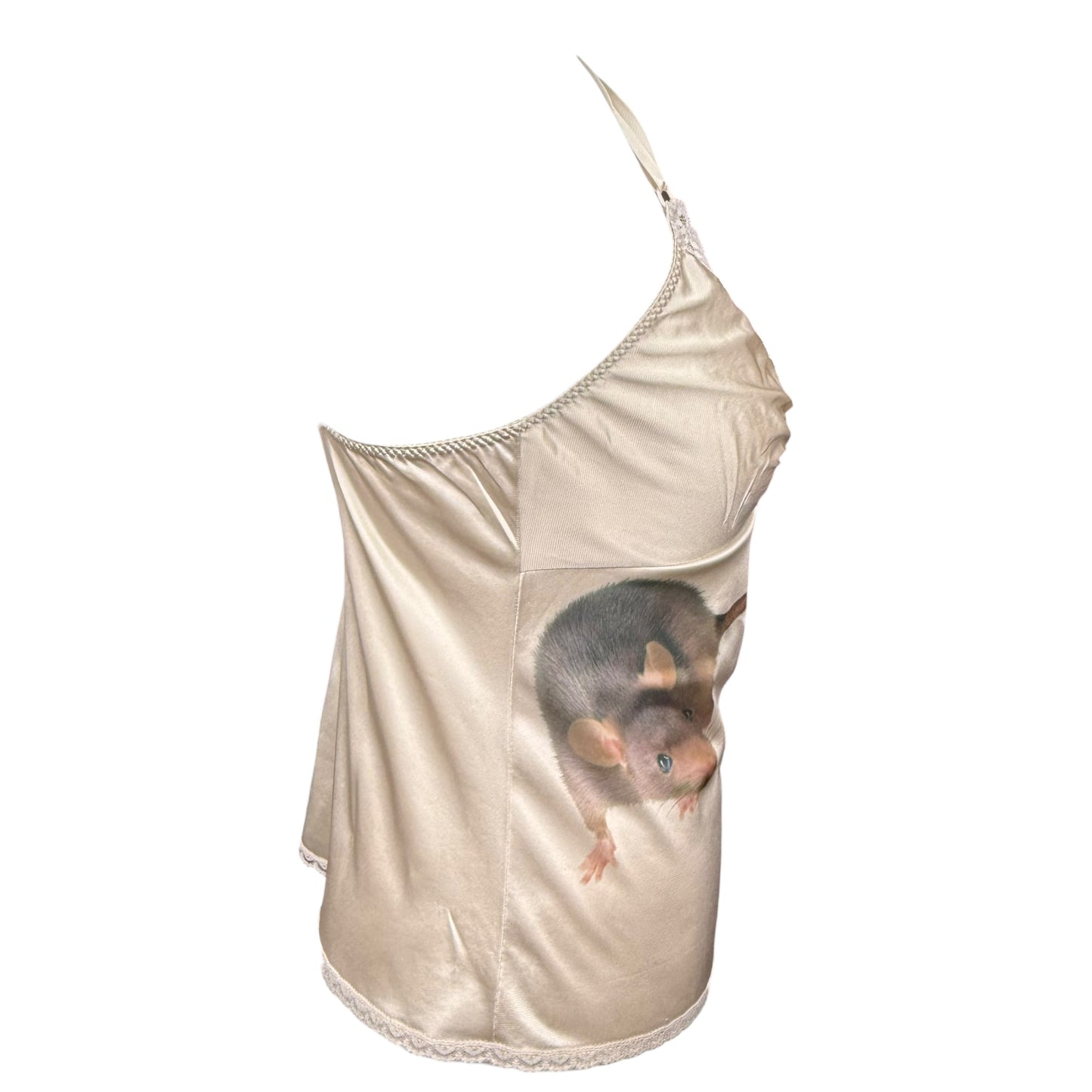 RAT FRIENDS BEIGE SLIP TANK SAMPLE - S/M