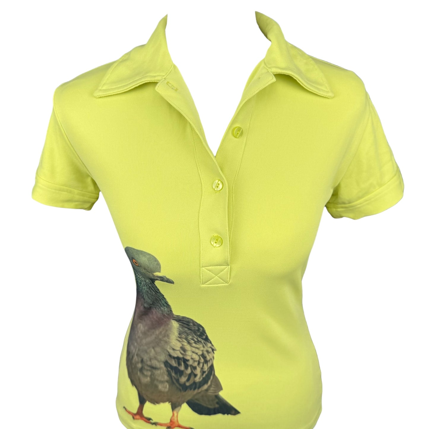 PIGEON CHARTREUSE POLO TEE