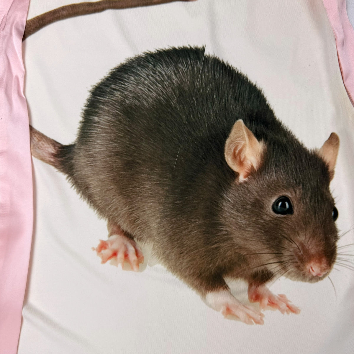 BIG RAT PINK RIBBON WHITE TANK SAMPLE - L