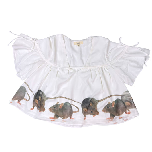 RAT FRIENDS ROMANTIC WHITE TOP - M