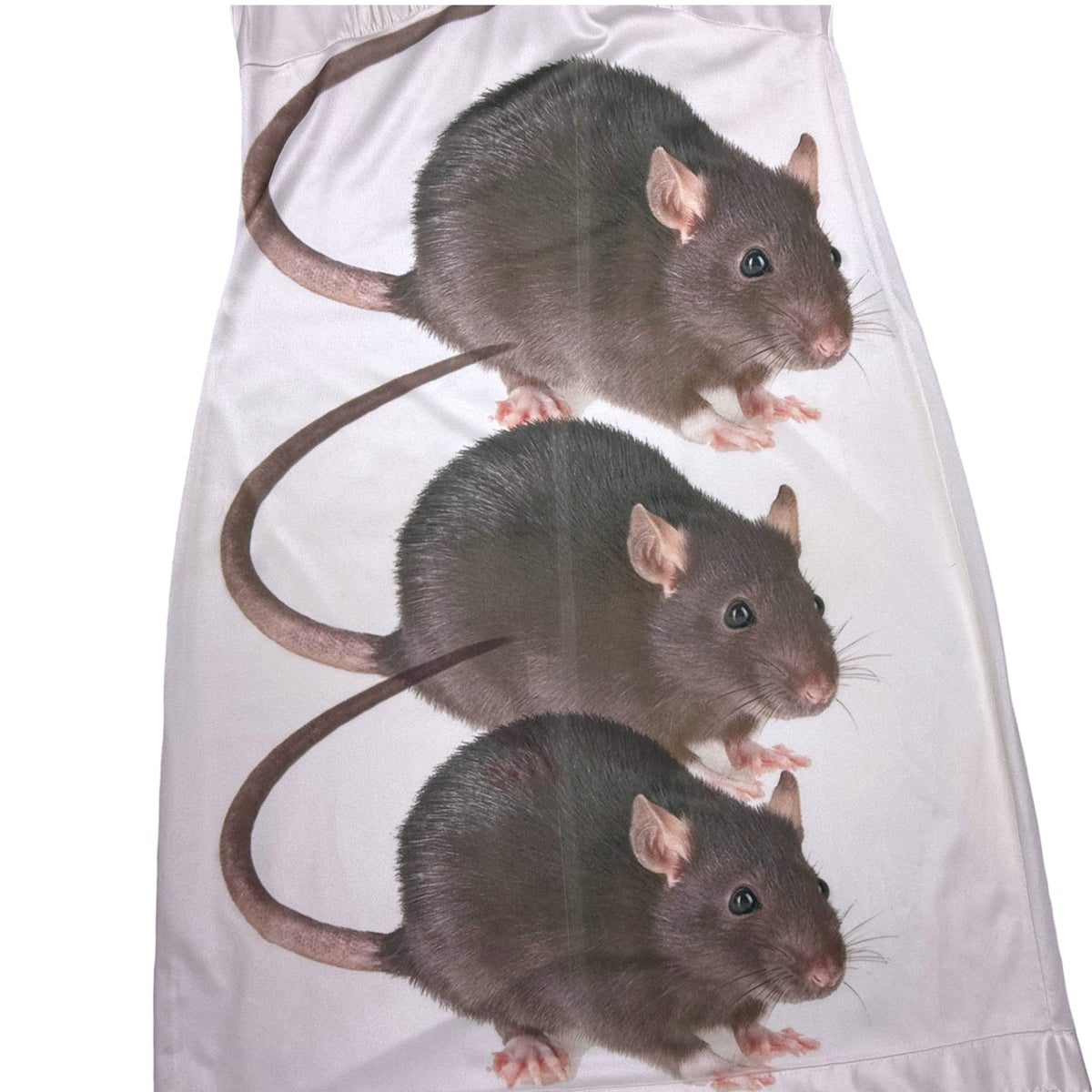 BIG BROWN RAT 3 WHITE DRESS - S