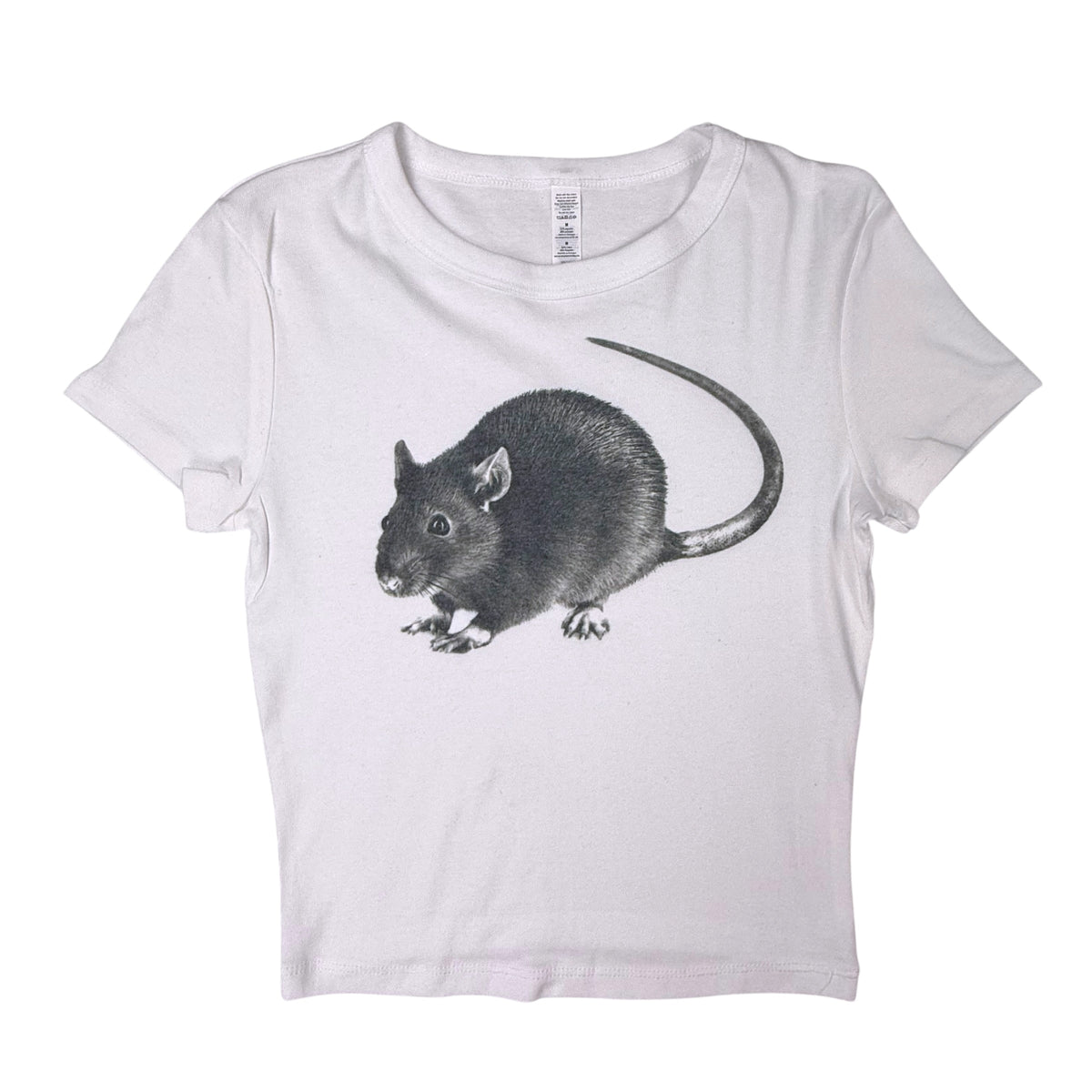RAT WHITE BABY TEE - L