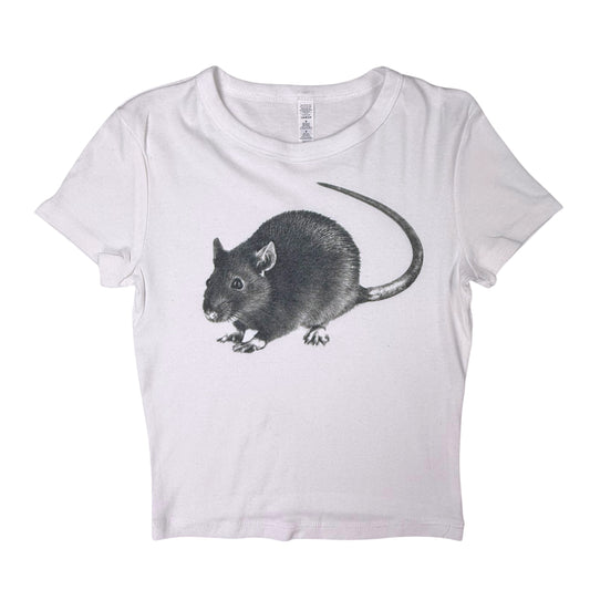 RAT WHITE BABY TEE - L