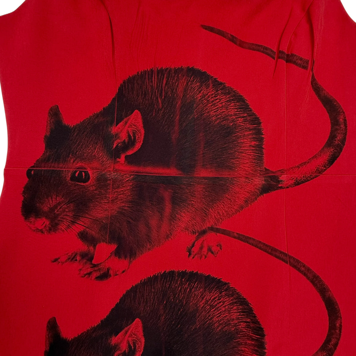 BIG RAT RED BOWTIE STRAP DRESS - L