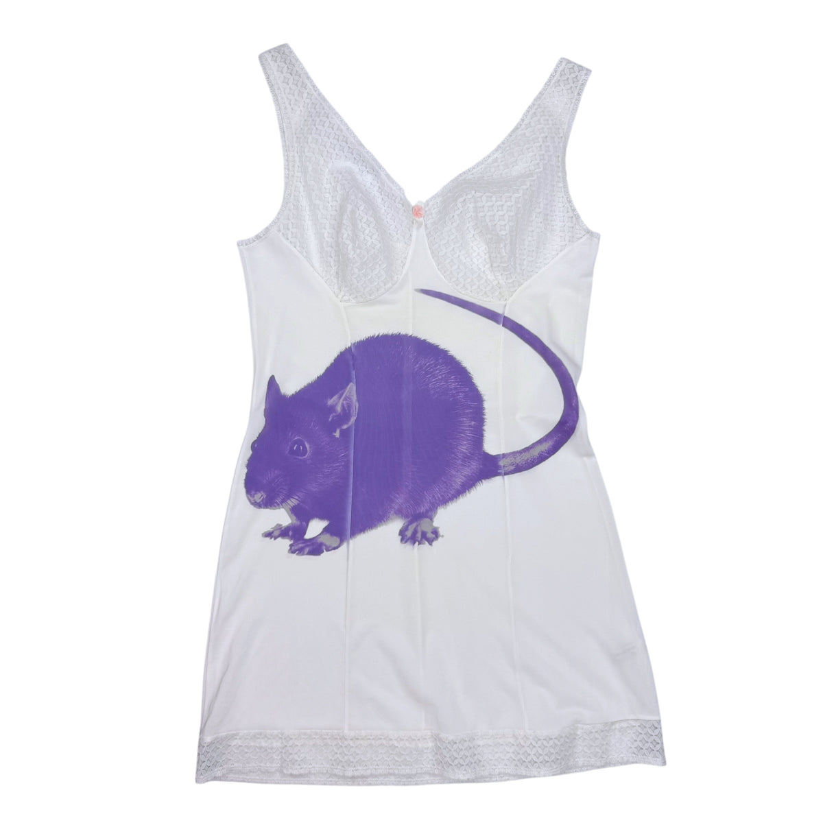 PURPLE BIG RAT WHITE DRESS - S