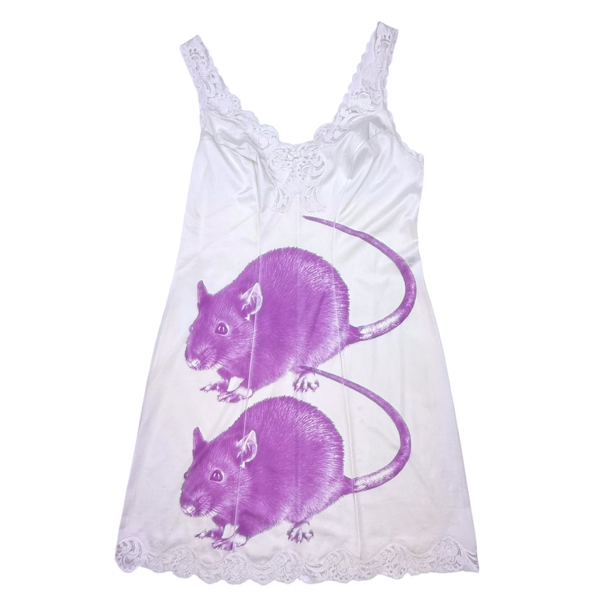 BIG PINK RAT 2 WHITE DRESS - M