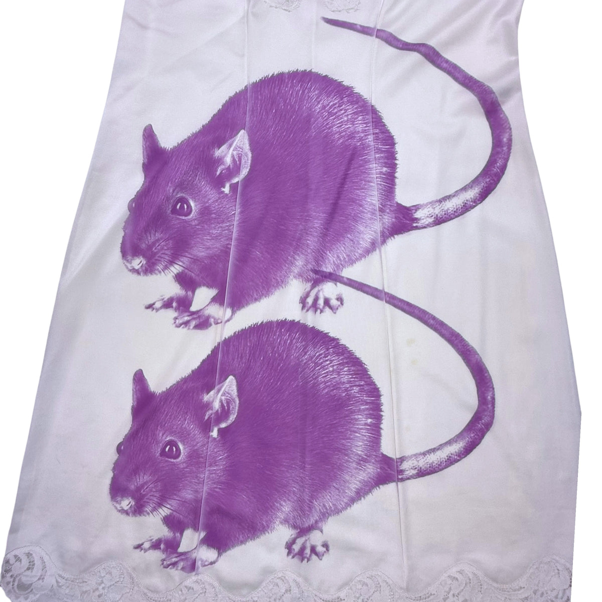 BIG PINK RAT 2 WHITE DRESS - M
