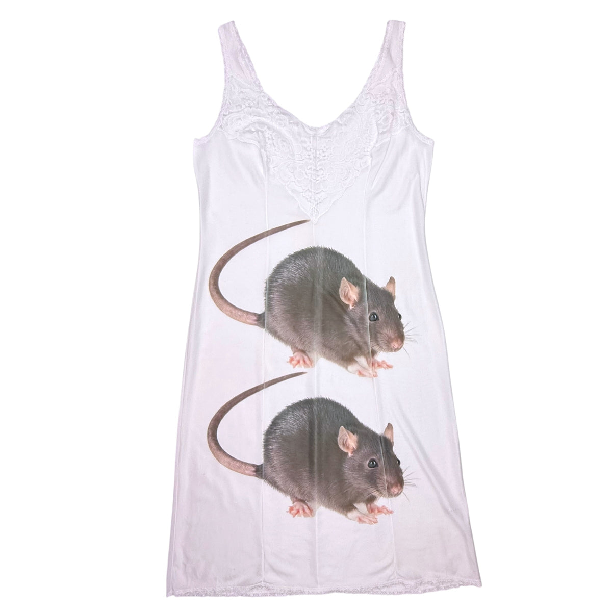 BIG BROWN RAT 2 WHITE DRESS - M