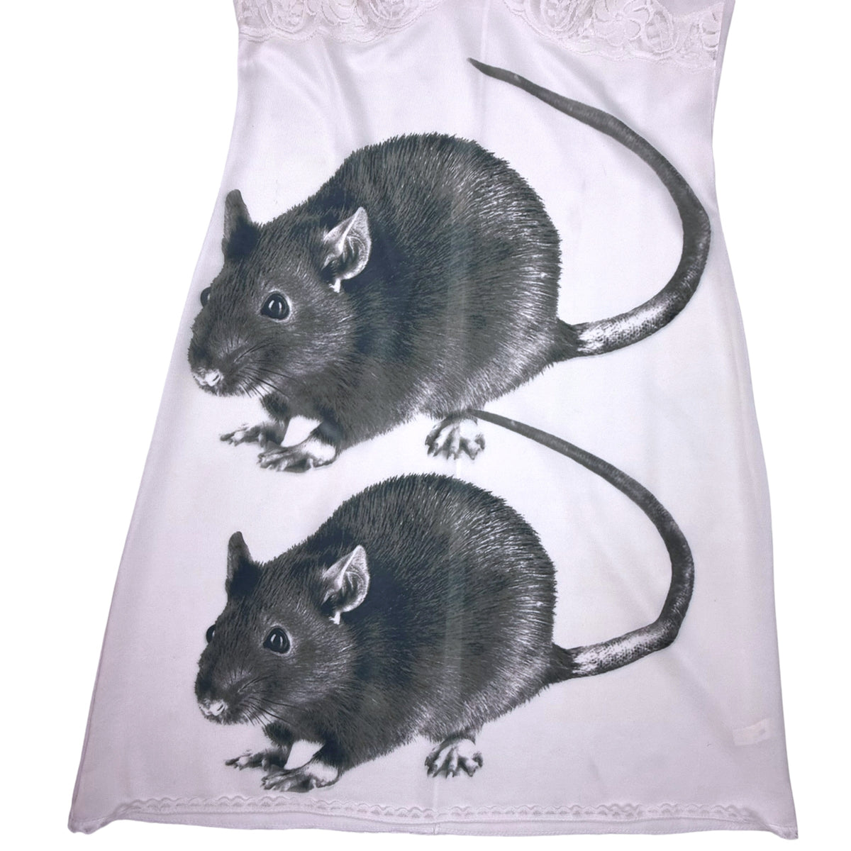 BIG BLACK RAT 2 WHITE DRESS - S