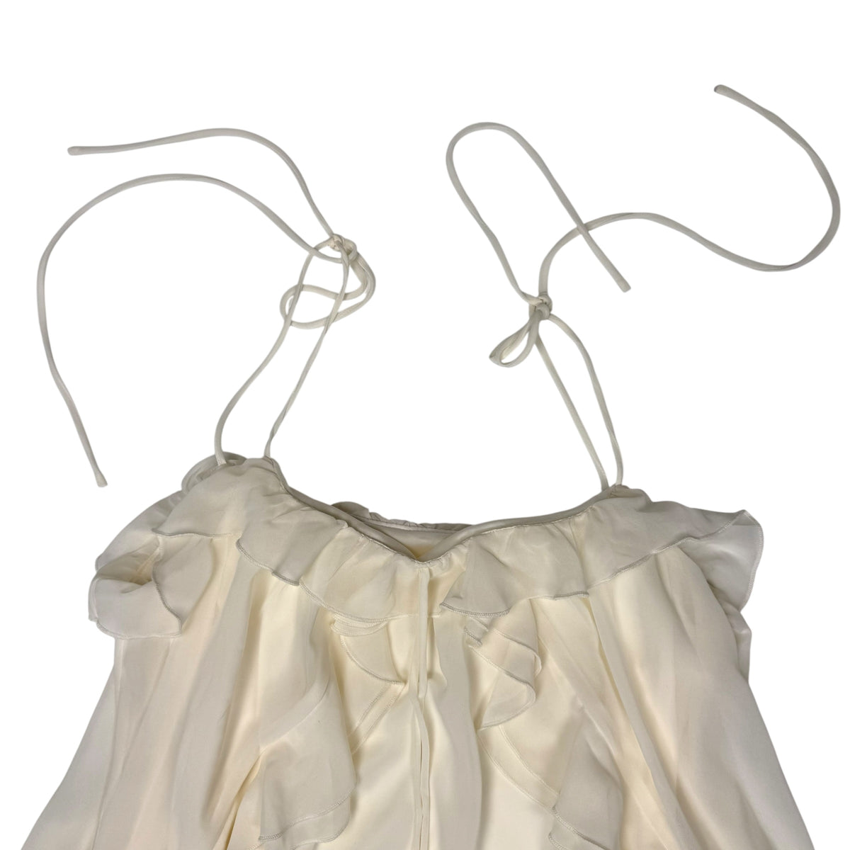 RAT FRIENDS WHITE RUFFLE DRESS - M/L