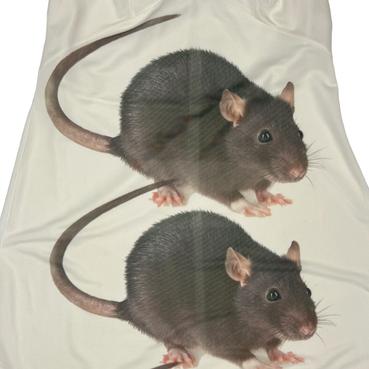 BIG BROWN RAT 3 LONG WHITE DRESS - M