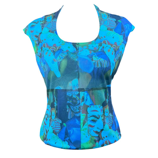 AM I A CLOWN? BLUE TOP - XL
