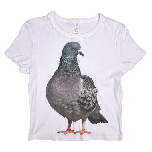 PIGEON WHITE BABY TEE - L