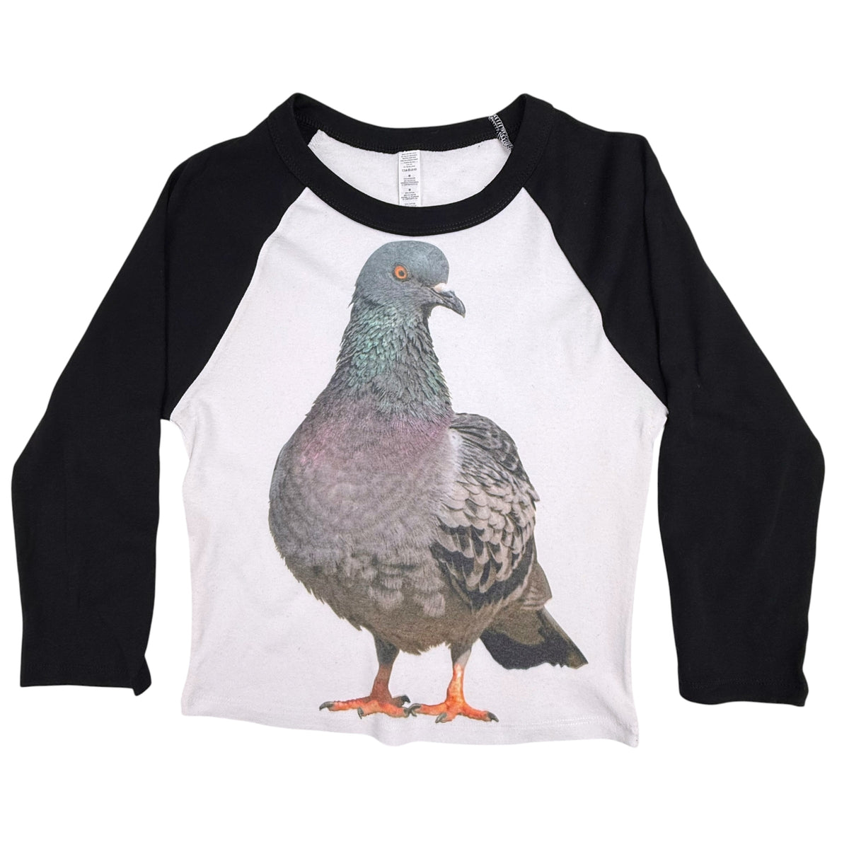 PIGEON BLACK BABY BASEBALL TEE - M