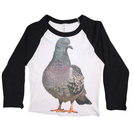 PIGEON BLACK BABY BASEBALL TEE - M