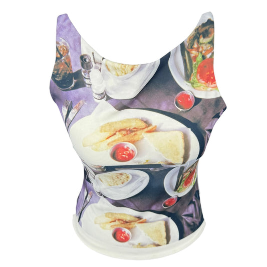 NORMAN ROCKWELL CREAM SCOOP TANK - S