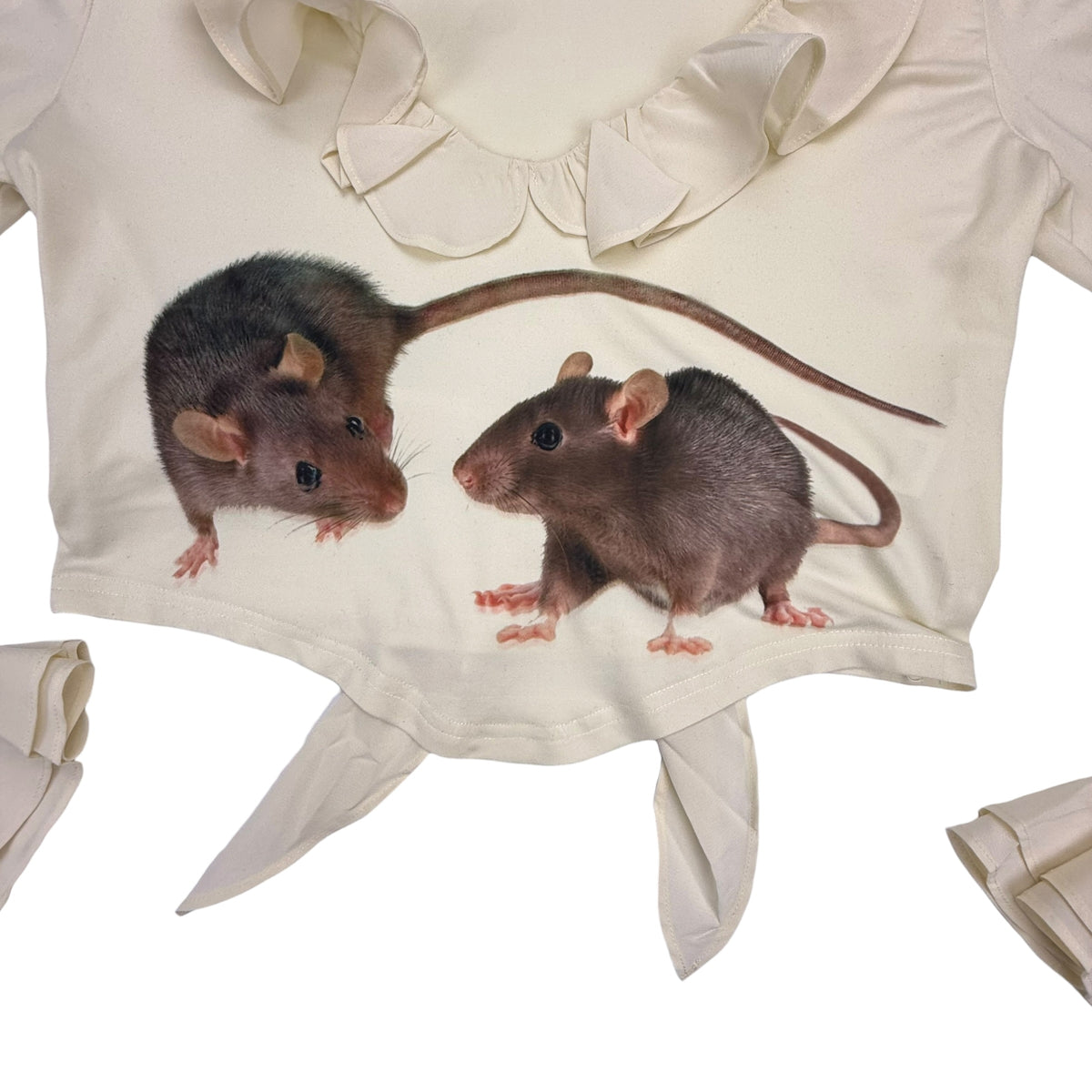 RAT FRIENDS RUFFLE LONG SLEEVE - L