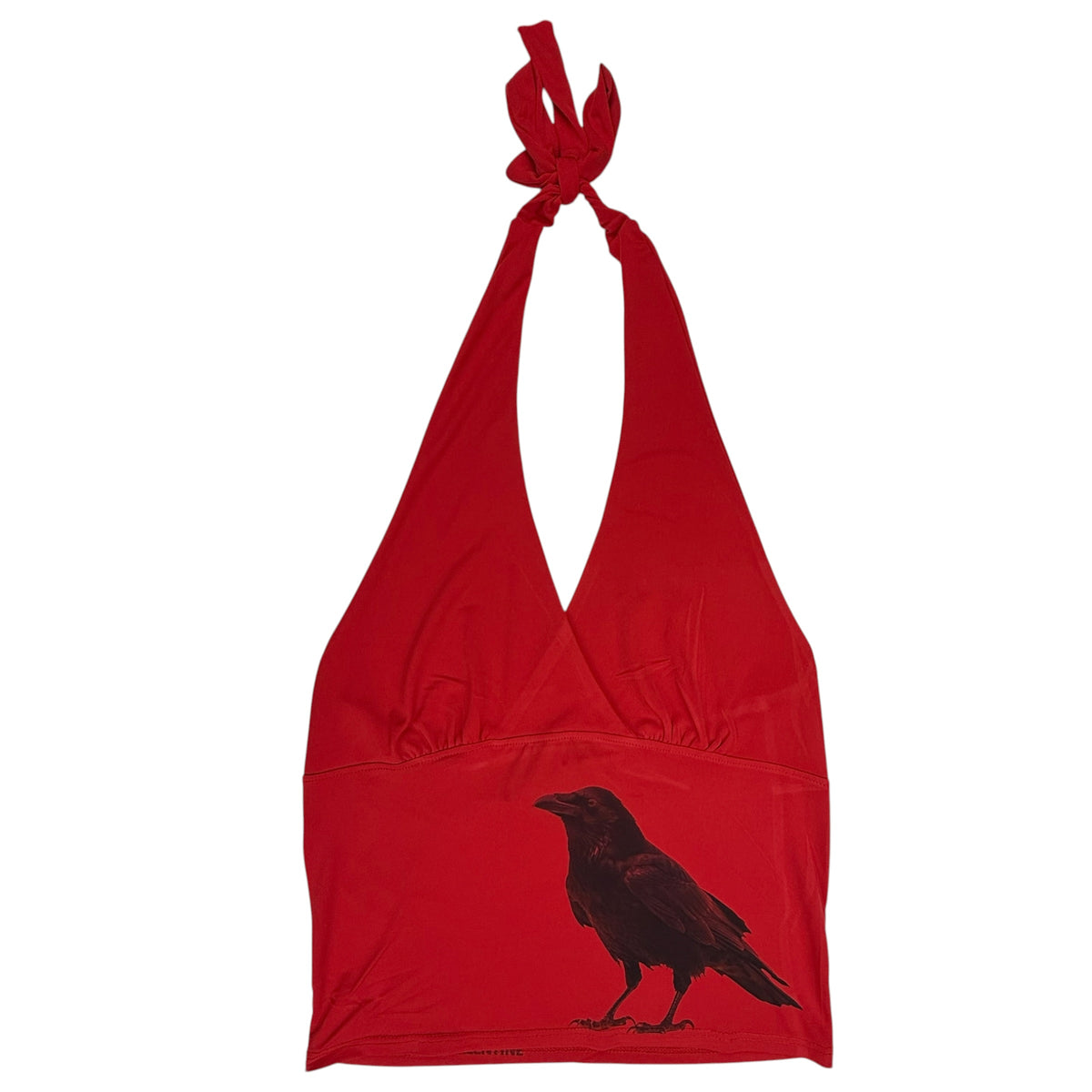 RED CROW HALTER TOP - L