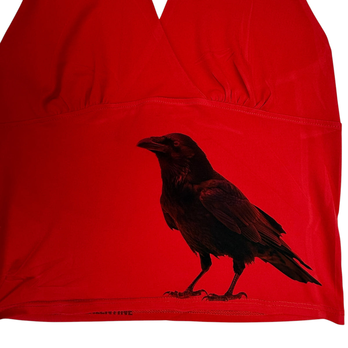 RED CROW HALTER TOP - L