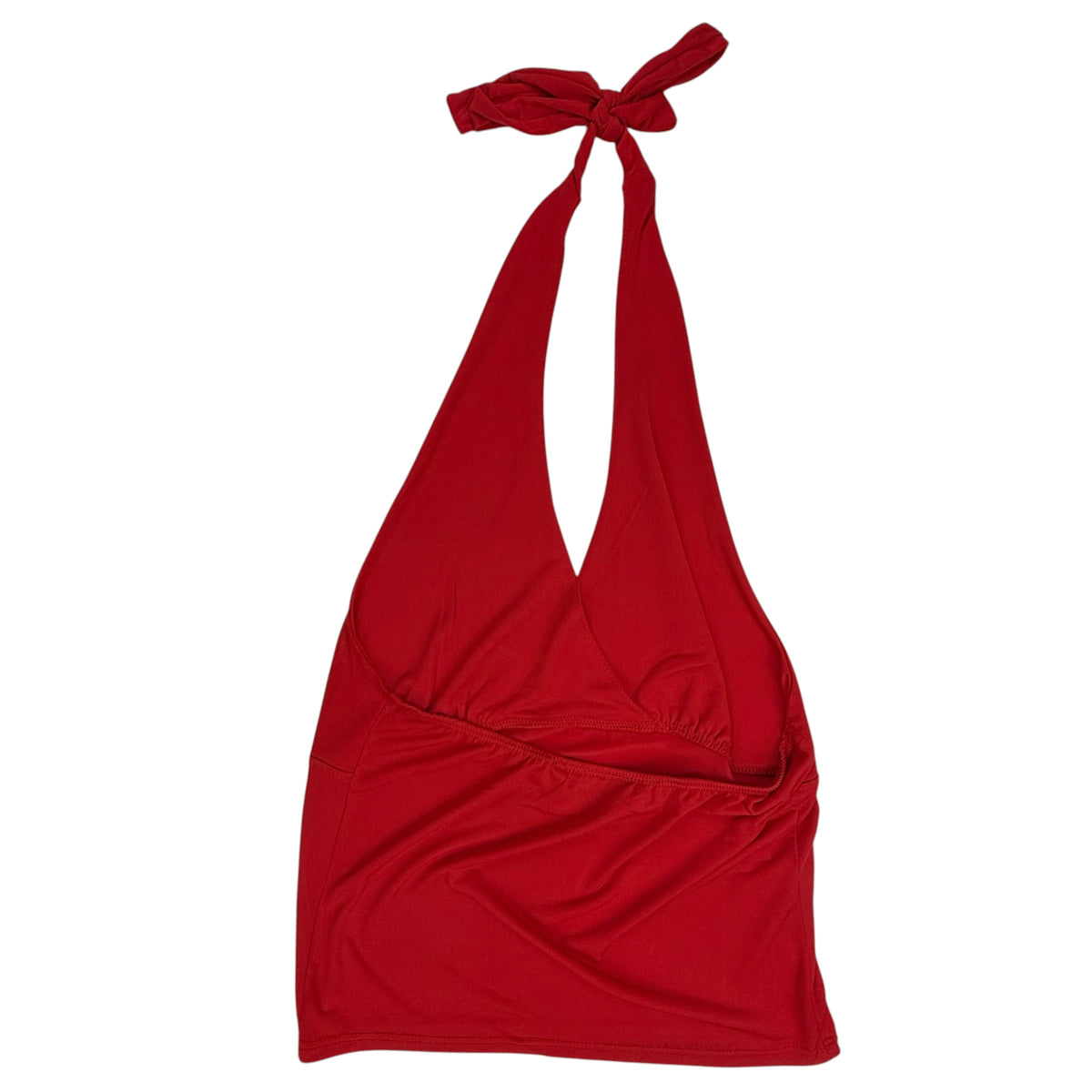 RED CROW HALTER TOP - L
