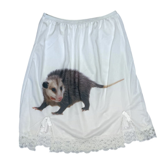 OPOSSUM WHITE LACE BOW SKIRT - XXS