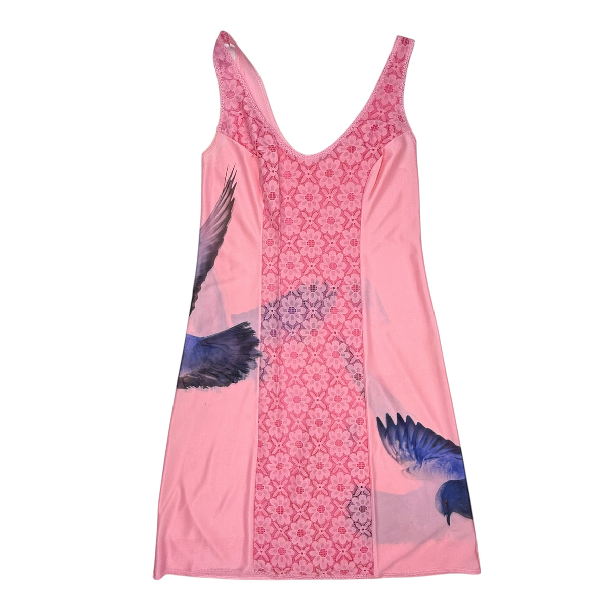 FLYING PIGEON PINK SLIP DRESS - S