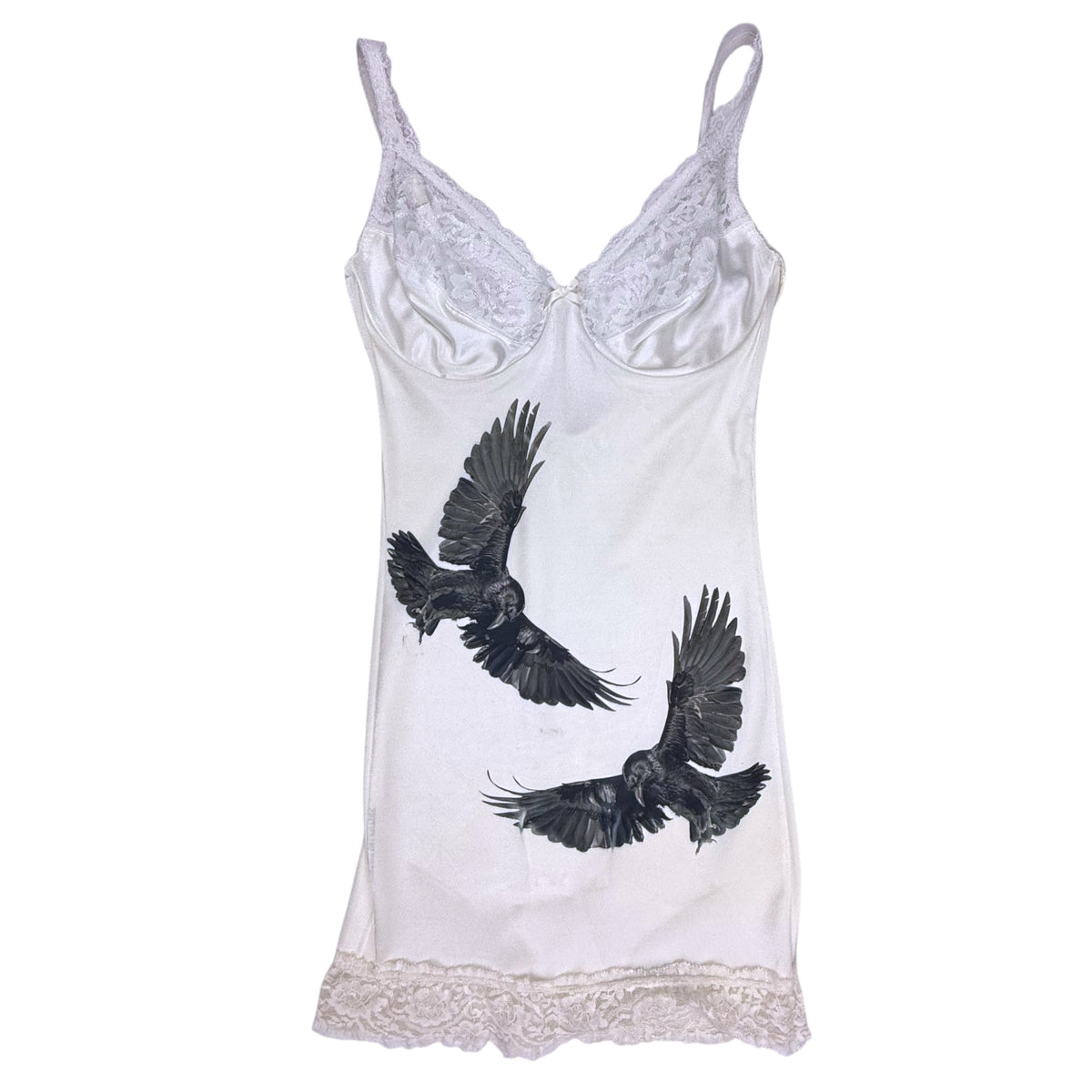 CROW WHITE LACE MINI DRESS - XS/S