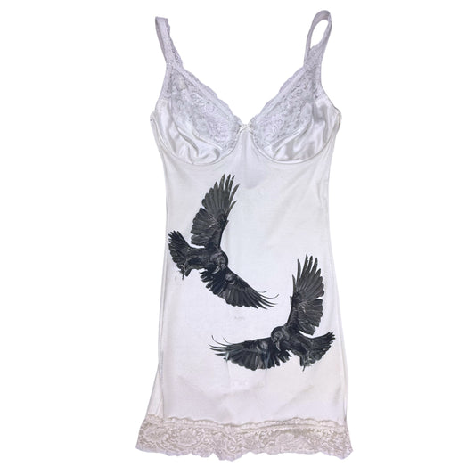CROW WHITE LACE MINI DRESS - XS/S