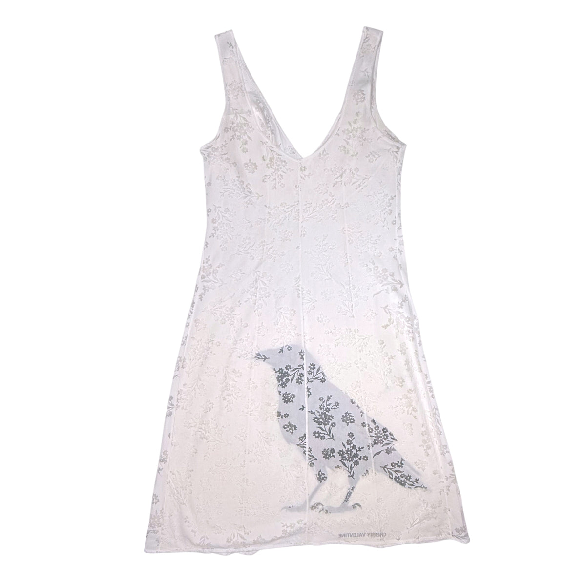 BIG RAVEN WHITE SLIP DRESS - M