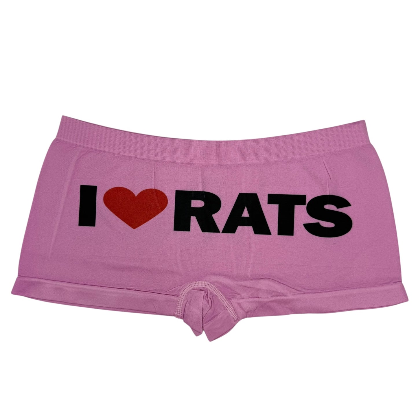 I LOVE RATS PINK BOYSHORT UNDIES SAMPLE- LARGE