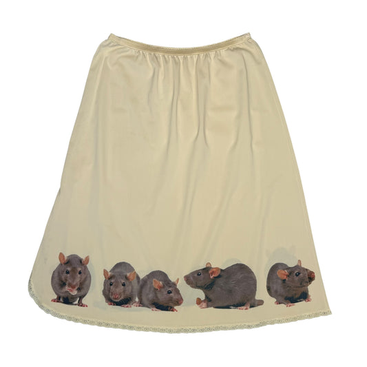 RAT LINEUP CREAM SKIRT - S