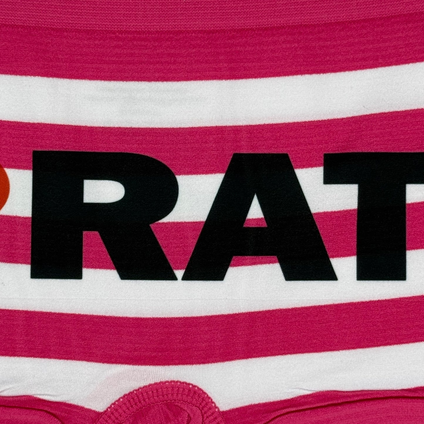 I LOVE RATS DARK PINK STRIPE BOYSHORT UNDIES - L